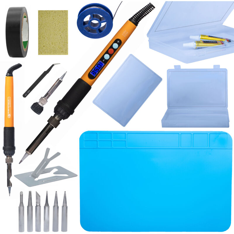 Set di strumenti di saldatura professionali Rosfix Electric S 17in1 Premium Edition con saldatore OR60W PE8
