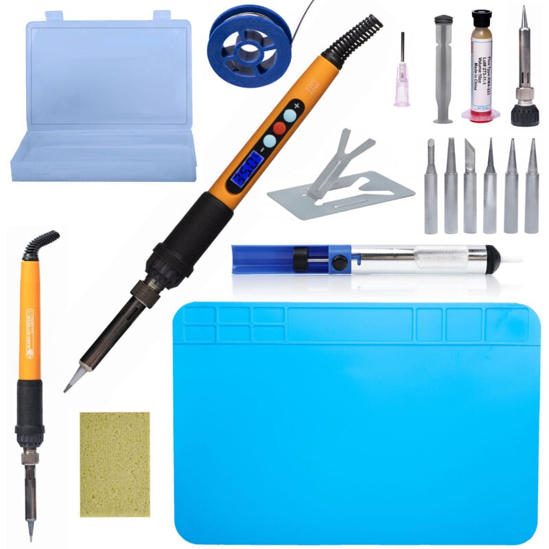 Set di strumenti di saldatura professionali Rosfix Electric S 17in1 Premium Edition con saldatore OR60W PE3