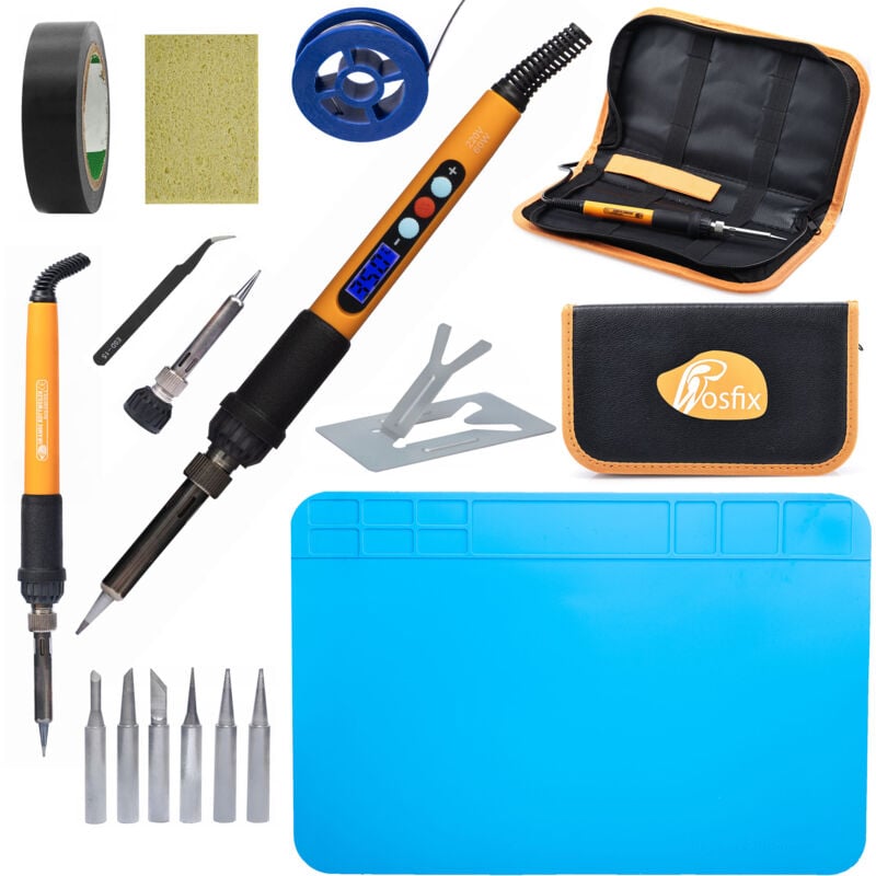 Set di strumenti di saldatura professionali Rosfix Electric S 17in1 Premium Edition con saldatore OR60W PE7