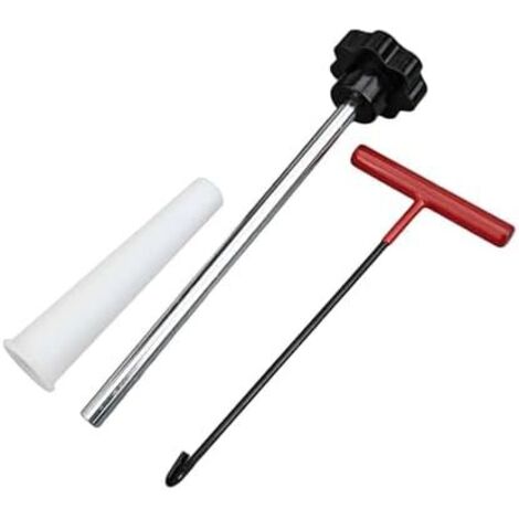 Ensemble d'outils d'installation de tige valve et réparation pneus avec extracteur, crochet outil d'aide pour l'entretien des voiture camion (noir) -
