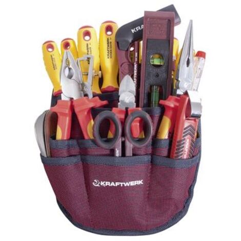 Ensemble d'outils électriciens dans un sac à courroie 3996et