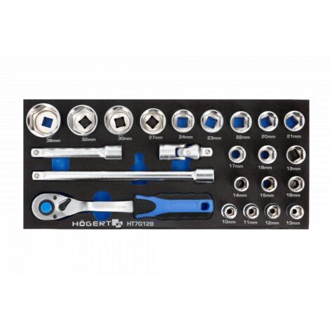 Ensemble d'outils Hogert HT7G128 23 unités