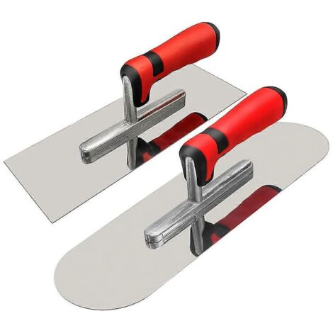 Ensemble d'outils pour béton Truelle de finition plate en acier inoxydable (11 x 4 po)