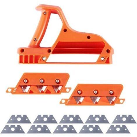 Ensemble d'outils pour la découpe de plaques de plâtre, comprenant une raboteuse trois faces. Convient pour la découpe de plaques de plâtre, de panneaux de bois, etc.