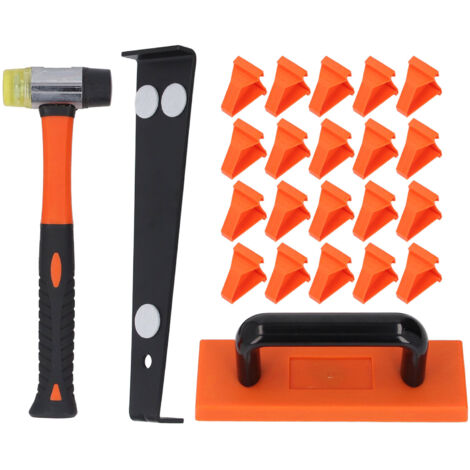 Ensemble d'outils pour revêtement de sol stratifié, maillet Double face, barre de traction en acier CRV, bloc de taraudage et entretoise 1/4 po 1/2 po, 23 pièces