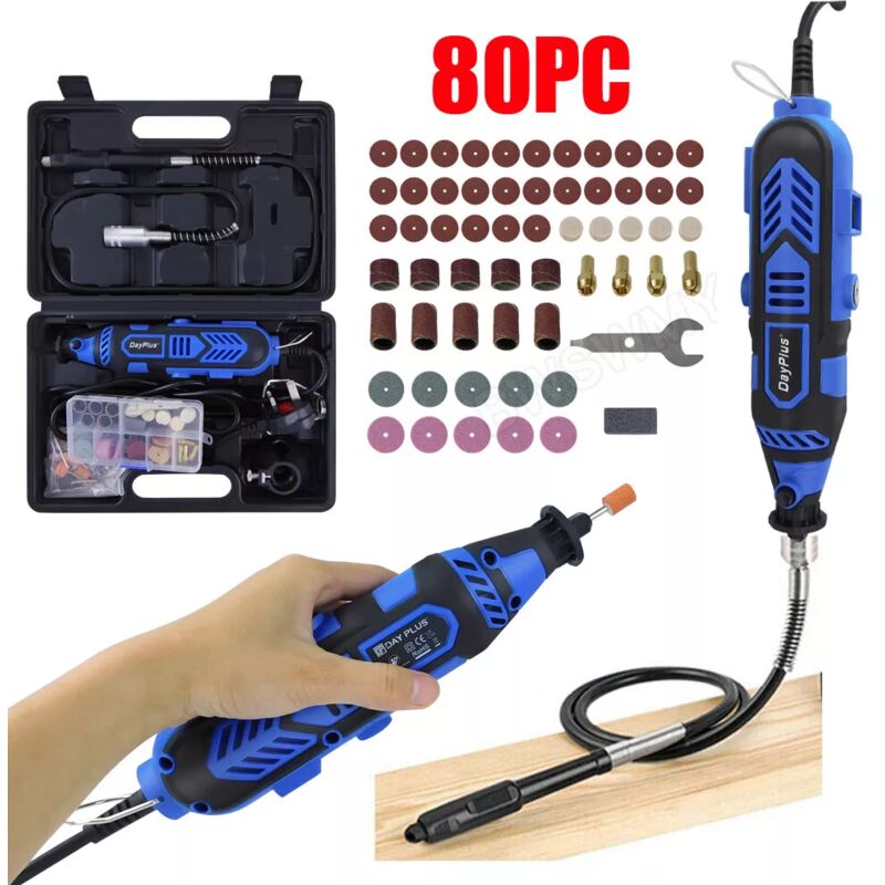 Ensemble d'outils rotatifs Kit d'accessoires compatibles avec le type Dremel Avec outil d'étui