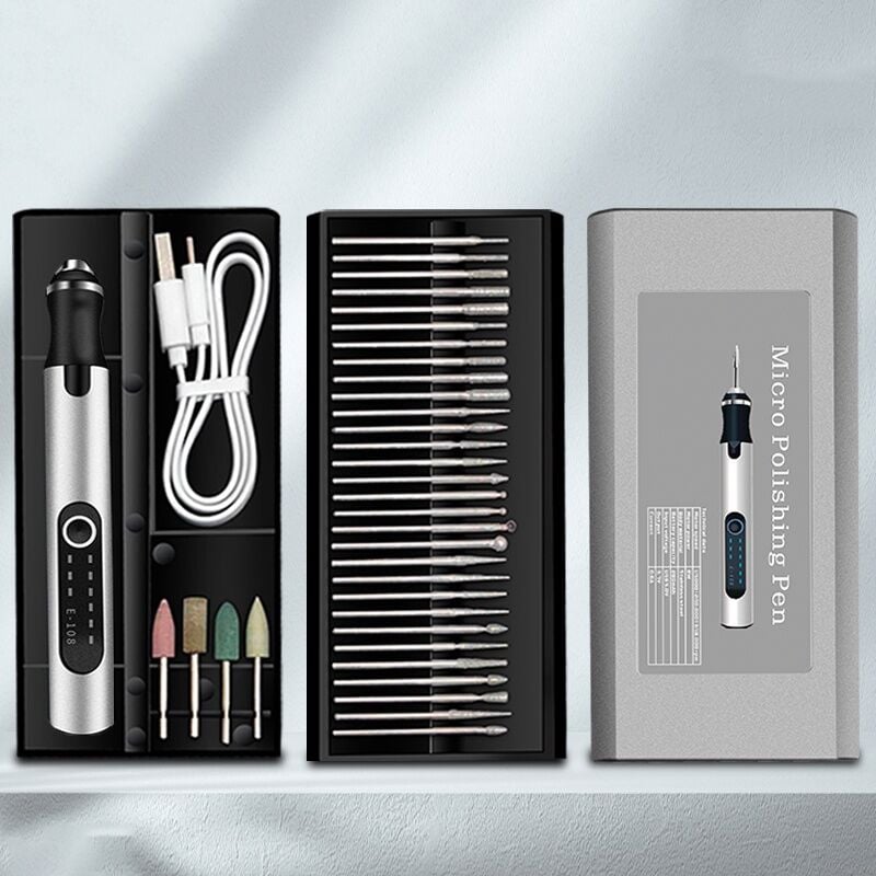 Durficst - Ensemble d'outils rotatifs sans fil, stylo de gravure pour le travail du bois, nail art, bricolage, bijoux, métal, verre, mini perceuse