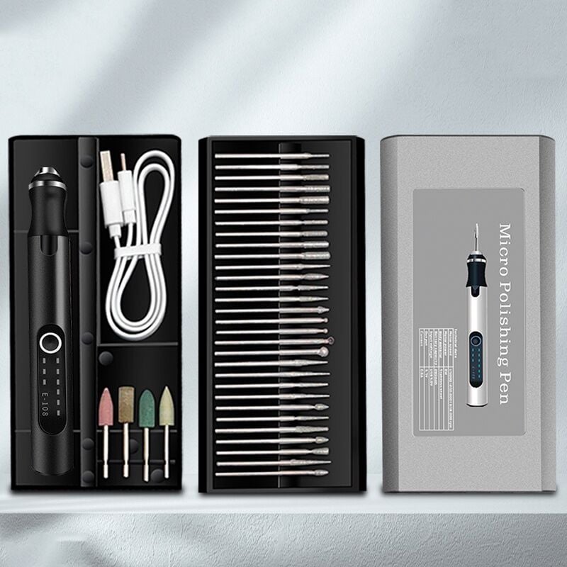 Durficst - Ensemble d'outils rotatifs sans fil, stylo de gravure pour le travail du bois, nail art, bricolage, bijoux, métal, verre, mini perceuse