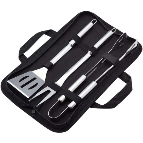 Ensemble d'ustensiles de barbecue en acier inoxydable, avec sac de rangement, accessoires de barbecue, ensemble d'ustensiles de barbecue, accessoires de barbecue