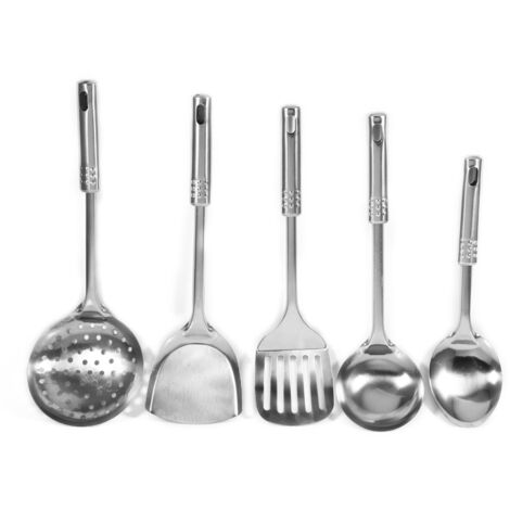 Ensemble d'ustensiles de cuisine multifonctions 5 pièces en acier inoxydable cuillères pelle spatule outils de cuisine