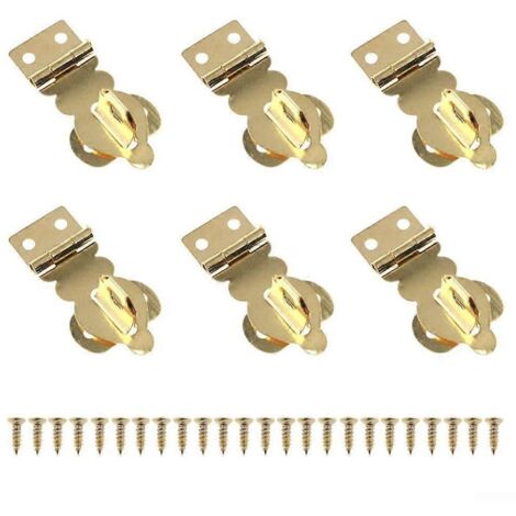 Ensemble élégant de 6 cadenas en laiton - Style vintage, matériau métallique durable, idéal pour l'organisation de la maison et le rangement sécurisé.