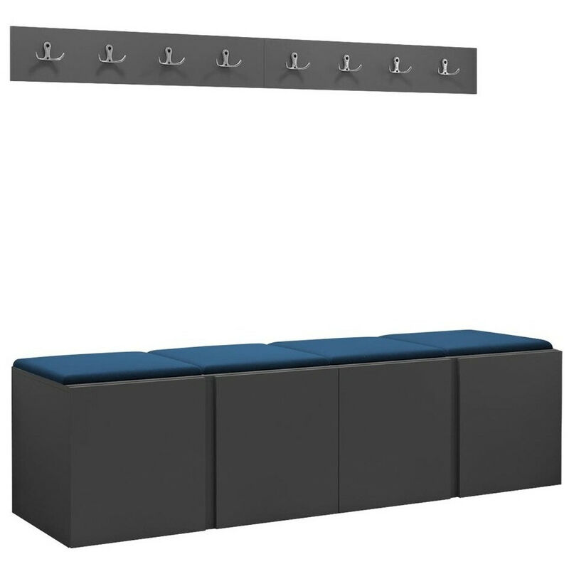 Mobilier1 - Meuble d'entrée Hartford 276, Manila 26, 0x0x0cm, Tapisserie, Stratifié, à poser, à suspendre