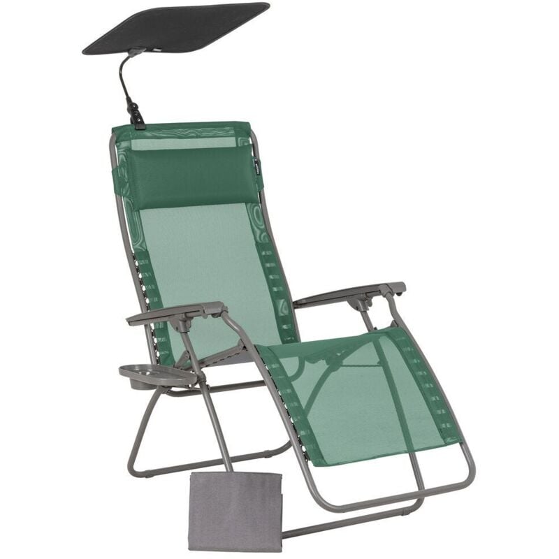 Lafuma Mobilier - Ensemble Fauteuil Relax Jardin - Chaise Longue Et Accessoires - Zen Edition - Batyline® Iso - Vert Foret -