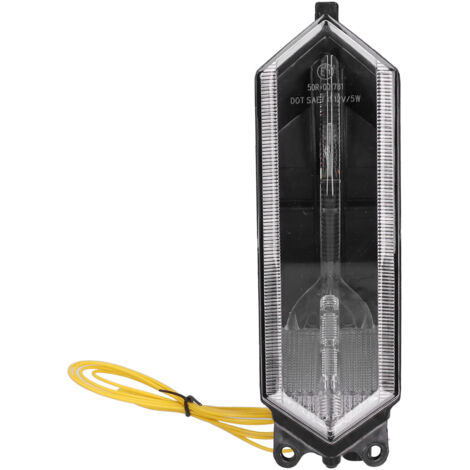 Ensemble feu arrière LED feu stop clignotant haute luminosité adapté pour YZF‑R1/YZF‑R6 R7 (lentille transparente) Lentille transparente