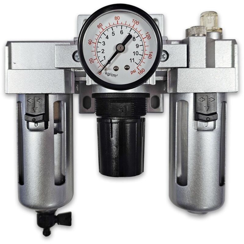 Automaster - Ensemble filtre rÉgulateur lubrificateur circuit pneumatique 1/4