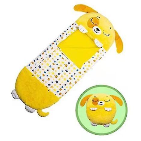 Ensemble gigoteuse et oreiller jaune ultra doux - Sac de couchage chaud 180 x 70 cm