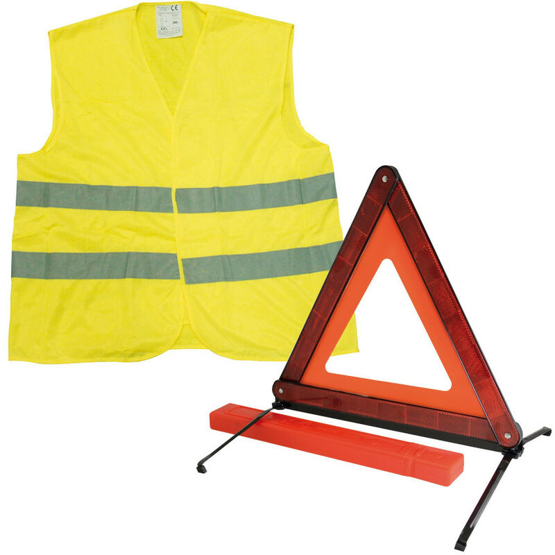 Ensemble gilet de sécurité et triangle de signalisation