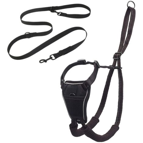 Ensemble harnais/laisse pour chiens/cats, adjustable, black
