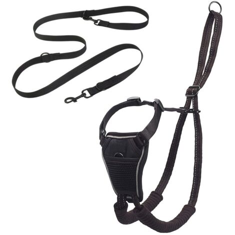 Ensemble harnais/laisse pour chiens/cats, regolabile, nero