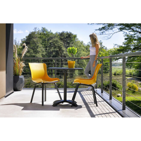 Ensemble HARTMAN table SOPHIE Bistro HPL FLIP 68 + 2 chaises SOPHIE Dining - Jaune