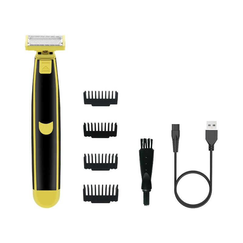 Ensemble hybride visage + corps pour hommes avec peigne à barbe de trois jours et kit tondeuse à cheveux 5 en 1