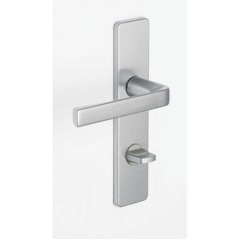 Vachette - Ensemble kaza - Plaque 190x42 mm - Entraxe de fixation 165mm - Argent - 1364/6329 condamnation