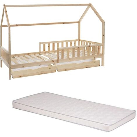 ATMOSPHERA CRÉATEUR D'INTÉRIEUR Ensemble Lit Cabane 2 Tiroirs Avec Matelas Enfant - Atmosphera For Kids