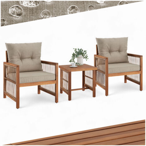 Ensemble lounge EIVISSA au design en corde -
