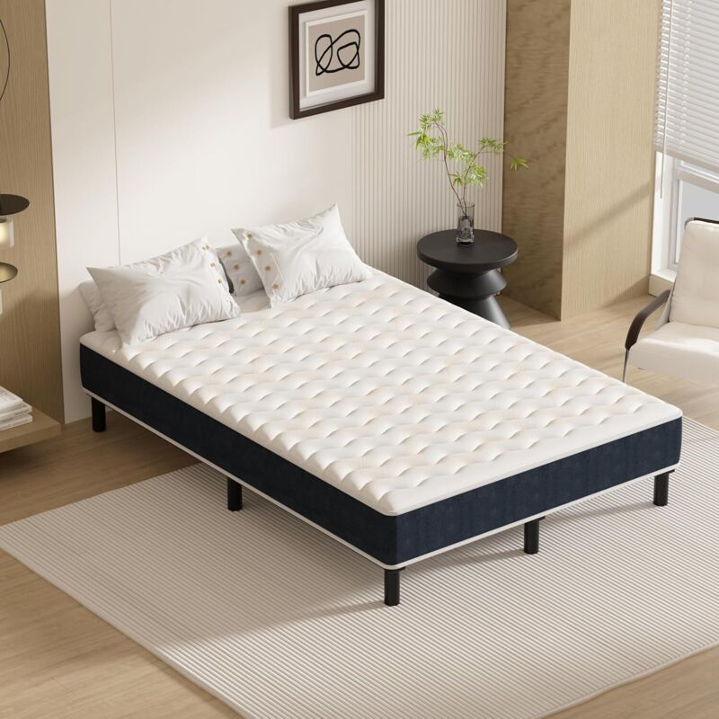 Ensemble Matelas 120 x 190 CM DEWINNER ,Sommier Matelas à Mousse