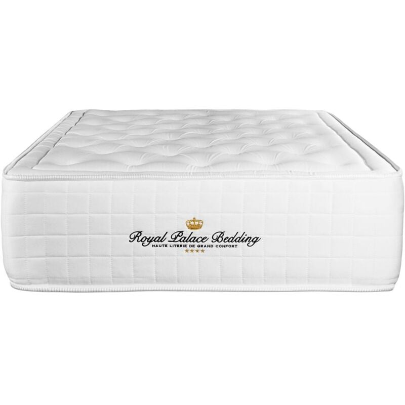 Ensemble matelas sommier Buckingham 90 x 200 cm - Couleur : Noir