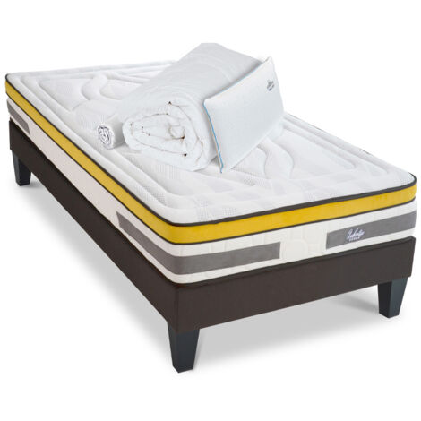 Ensemble Matelas Aubertin Ressorts ensachés Accueil mémoire + sommier + accessoires - 80 x200 cm