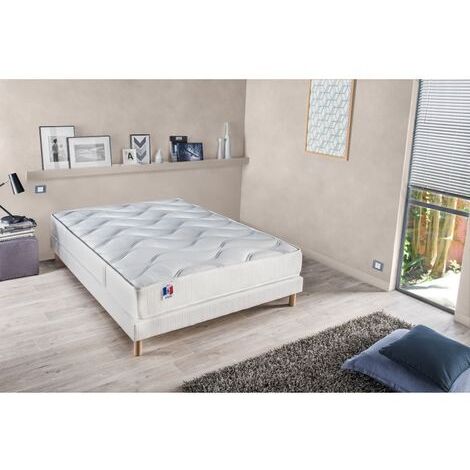 Ensemble Matelas ep20/21cm 551 ressorts 140x190cm + Sommier