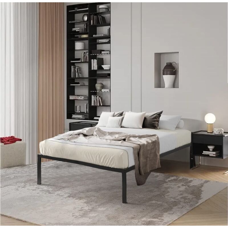 Ensemble Matelas et Sommier 90x190 cm - Lit avec Matelas et Sommier - Épaisseur 22+26cm - Matelas Mémoire de Forme 90x190x22cm et Sommier à Lattes