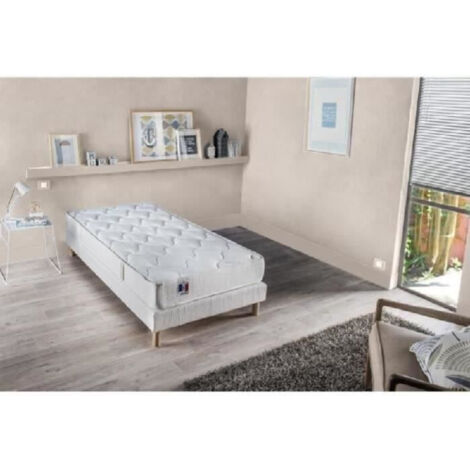 Ensemble Matelas latex ep15cm 90x190cm + Sommier