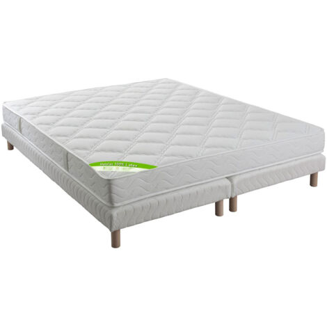 Ensemble matelas latex HD ep18-19cm âme 14cm 180x200cm et Sommier