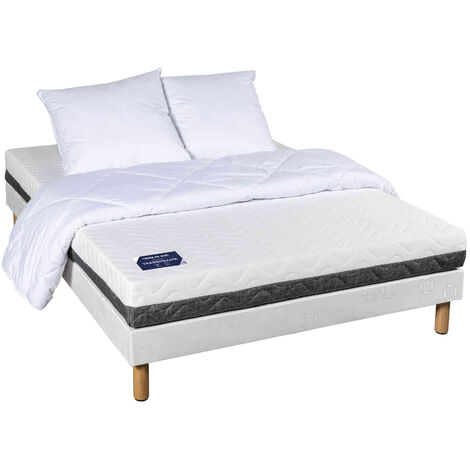 Deko dream - HOTEL SEASONS Ensemble matelas + sommier 140x190 cm