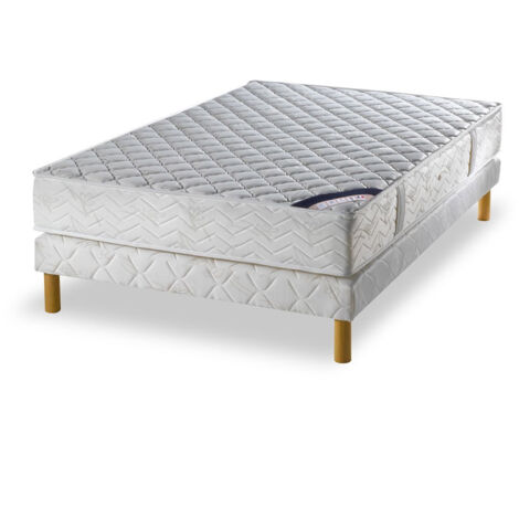 Ensemble matelas ressorts biconiques - confort équilibré 140x190cm + sommier