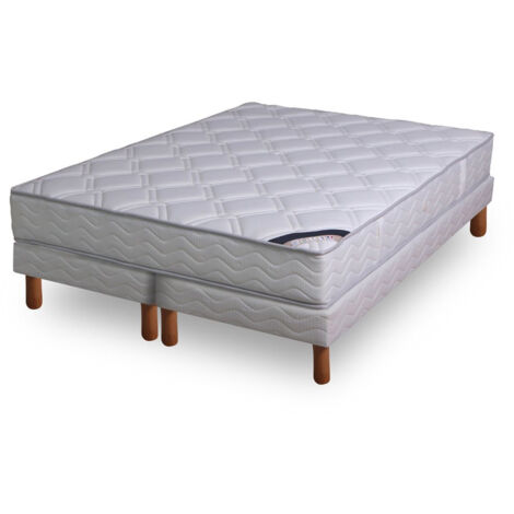 Ensemble matelas ressorts biconiques- confort ferme 180x200cm + sommier