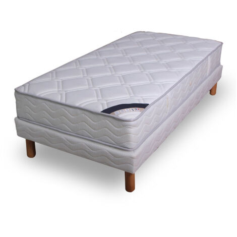 Ensemble matelas ressorts biconiques- confort ferme 90x190cm + sommier