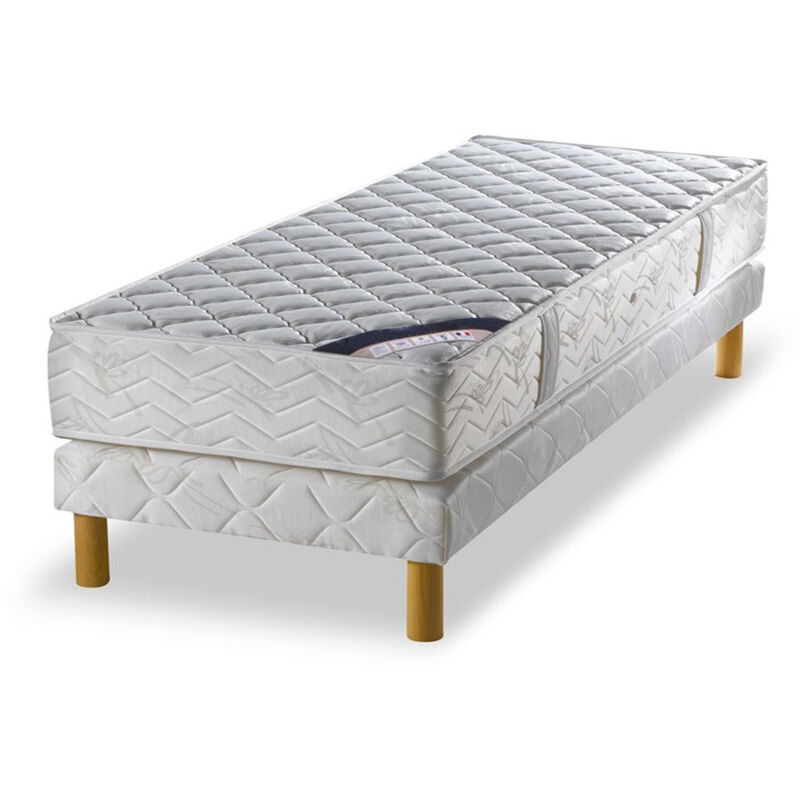 M&s - Ensemble matelas ressorts biconiques - confort équilibré 80x190cm + sommier