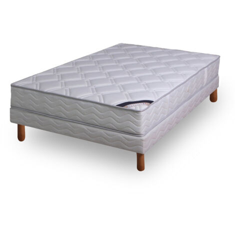 Ensemble matelas ressorts cylindriques - luxe ferme 160x200cm + sommier