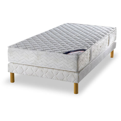 Ensemble matelas ressorts ensachés - grand confort ferme 120x190cm + sommier