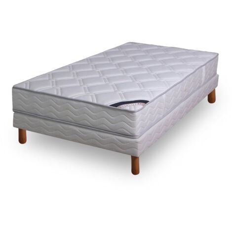 Ensemble matelas ressorts ensachés - grand confort ferme 140x190cm + sommier