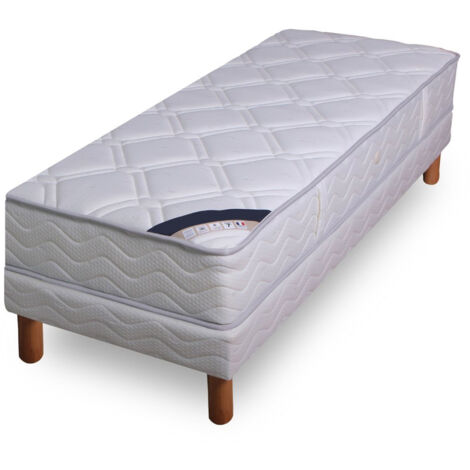 Ensemble matelas ressorts ensachés - grand confort ferme 80x200cm + sommier