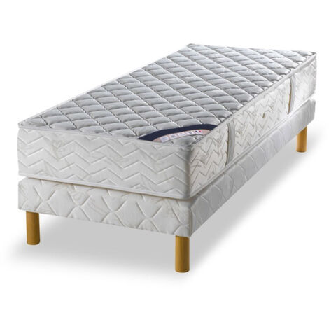 Ensemble matelas ressorts ensachés - grand confort ferme 90x190cm + sommier