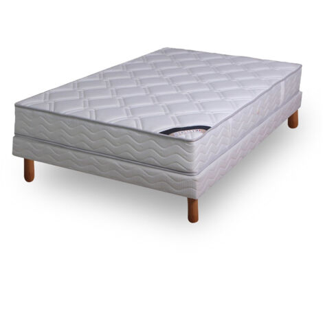 Ensemble matelas ressorts ensachés - grand confort luxe ferme 160x200cm + sommie
