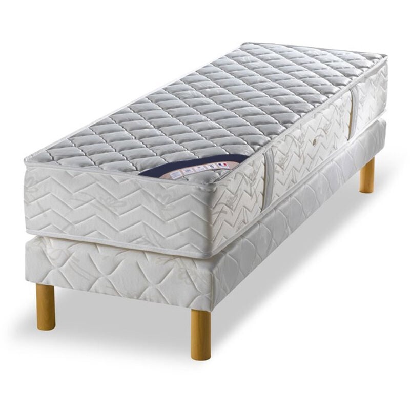 Ensemble matelas ressorts ensachés - grand confort ferme 70x190cm + sommier
