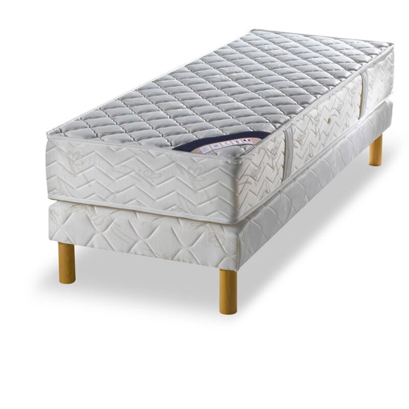 Ensemble matelas ressorts ensachés - grand confort ferme 80x190cm + sommier