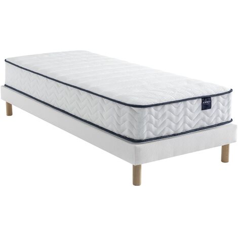 Ensemble matelas ressorts, sommier Lune et pieds Rêve 300