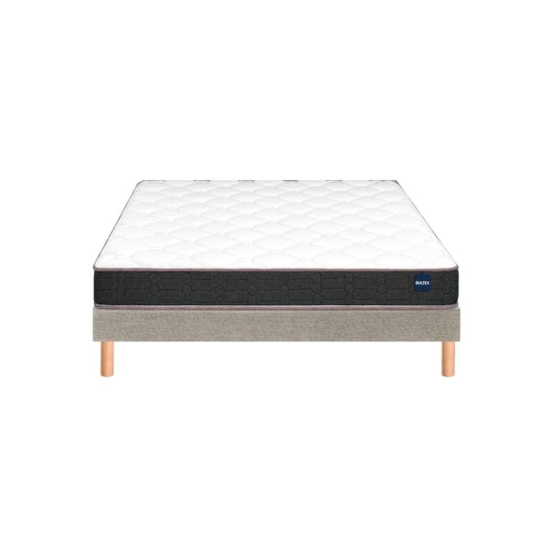 Bultex - Ensemble Matelas Sommier 140 x 190 Vitality 2.1 140x190 + sommier grege +pieds
